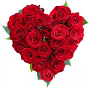 cuore di rose rosse