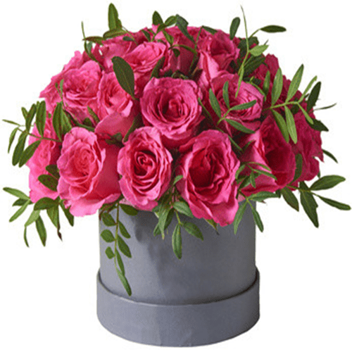 Box/Scatola cappelliera con 25 rose